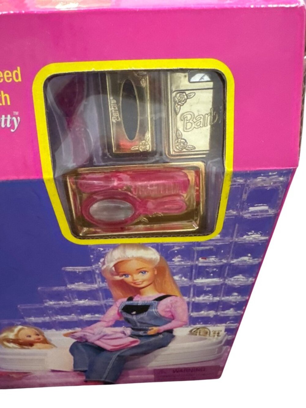 Barbie Bathroom Playset Folding Pretty House Accessories Mattel 1998 Vintage New - Picture 2 of 6